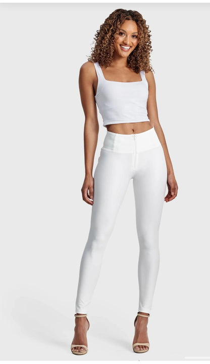 Freddy Women’s White Leather Pants High Waisted Skinny
