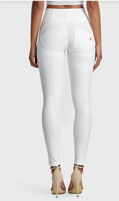Freddy Women’s White Leather Pants High Waisted Skinny