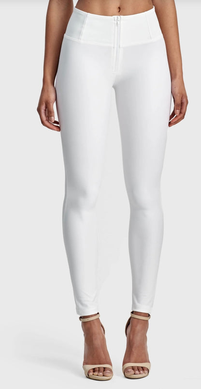 Freddy Women’s White Leather Pants High Waisted Skinny