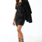 A SEQUIN SPARKLE BLACK DRESS