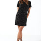 A SEQUIN SPARKLE BLACK DRESS