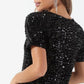 A SEQUIN SPARKLE BLACK DRESS