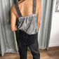 LACE SILK CAMI TOP GREY