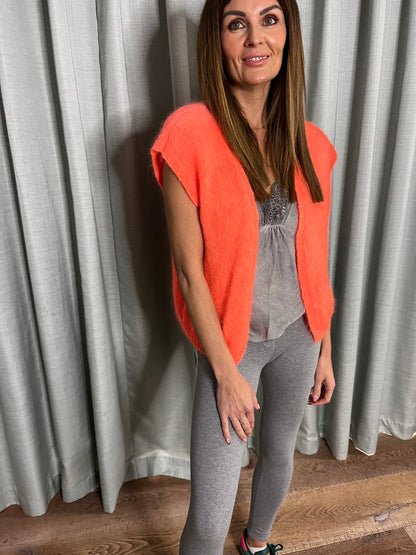MOHAIR ORANGE CARDI