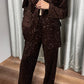 SEQUIN CHOCOLATE TROUSER