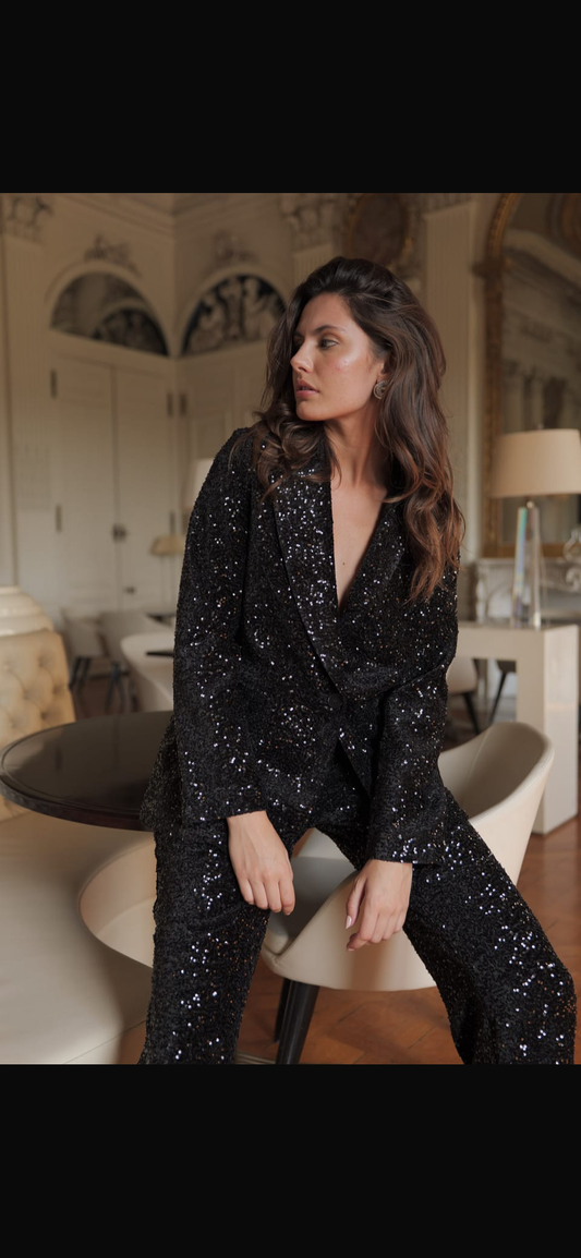 SEQUIN BLACK BLAZER