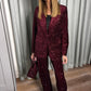 SEQUIN BURGANDY BLAZER