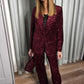 SEQUIN BURGANDY BLAZER