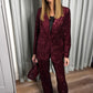 SEQUIN BURGANDY BLAZER