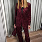 SEQUIN BURGANDY BLAZER