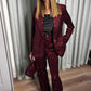 SEQUIN BURGANDY BLAZER