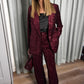 SEQUIN BURGANDY BLAZER