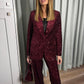 SEQUIN BURGANDY BLAZER