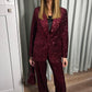 SEQUIN BURGANDY BLAZER