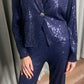 SEQUIN SUIT NAVY BLUE