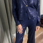 SEQUIN SUIT NAVY BLUE
