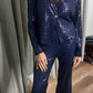 SEQUIN SUIT NAVY BLUE
