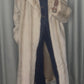FUR CREAM HERRINGBONE COAT