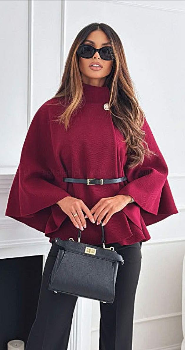 LARASFASHION  BELTED  CAPE