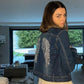 ANGEL WING STUDDED DIAMANTÉ  DENIM JACKET