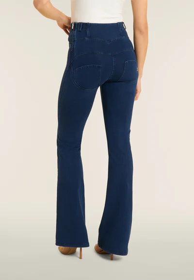 Freddy Lace Up Detail Denim High Waist Flares