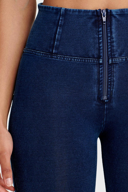 Freddy Dark Denim Blue Stitch High Waist Full Length