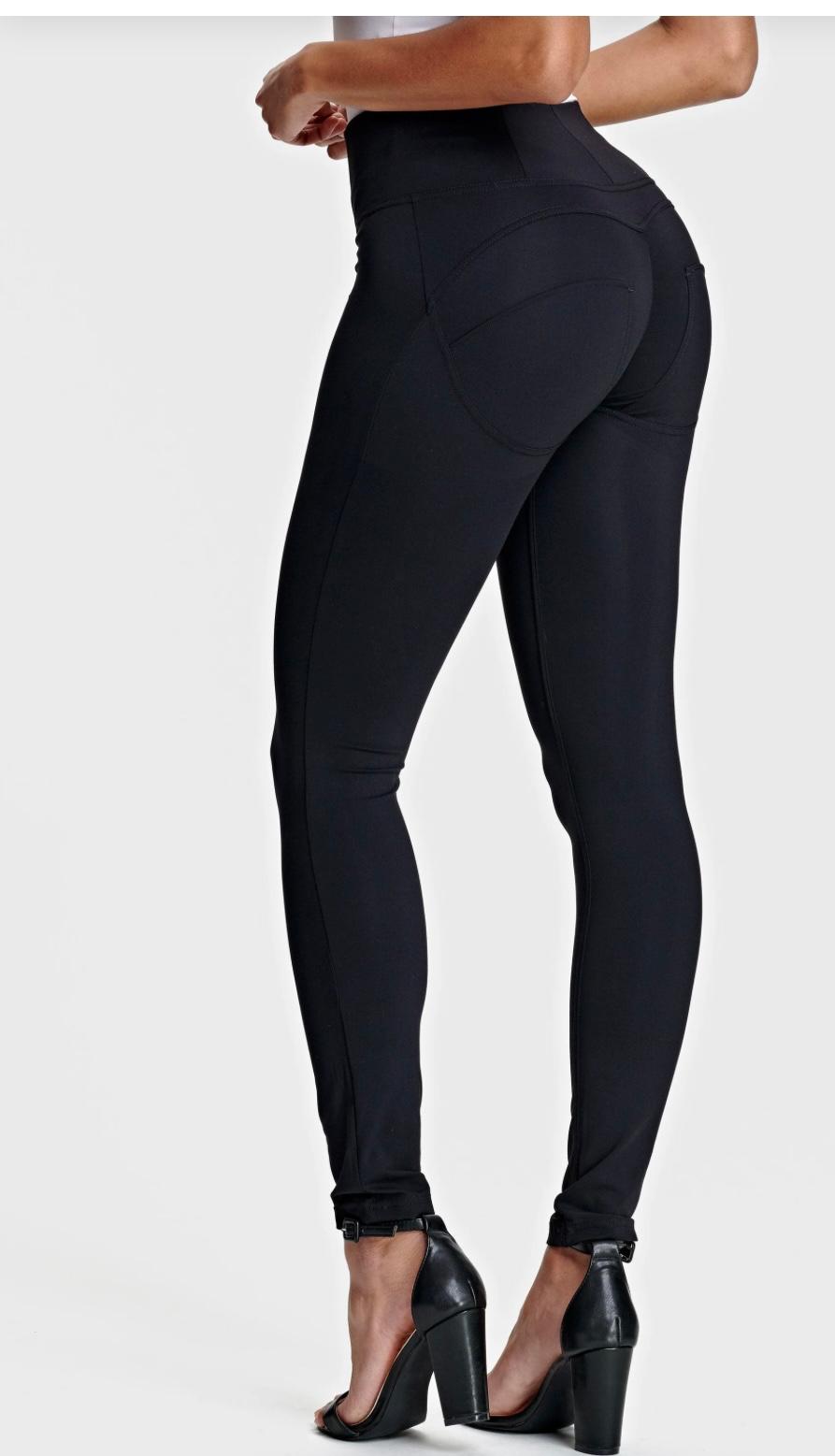 Freddy Black Lycra Stretch Thick High Rise Zip