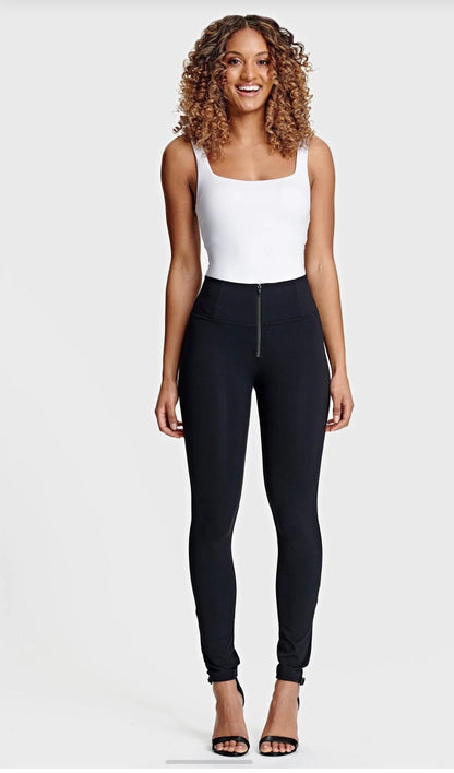 Freddy Black Lycra Stretch Thick High Rise Zip