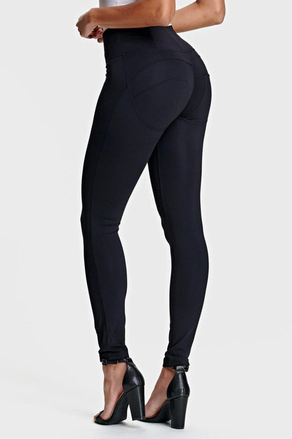 Freddy Black Lycra Stretch Thick High Rise Zip