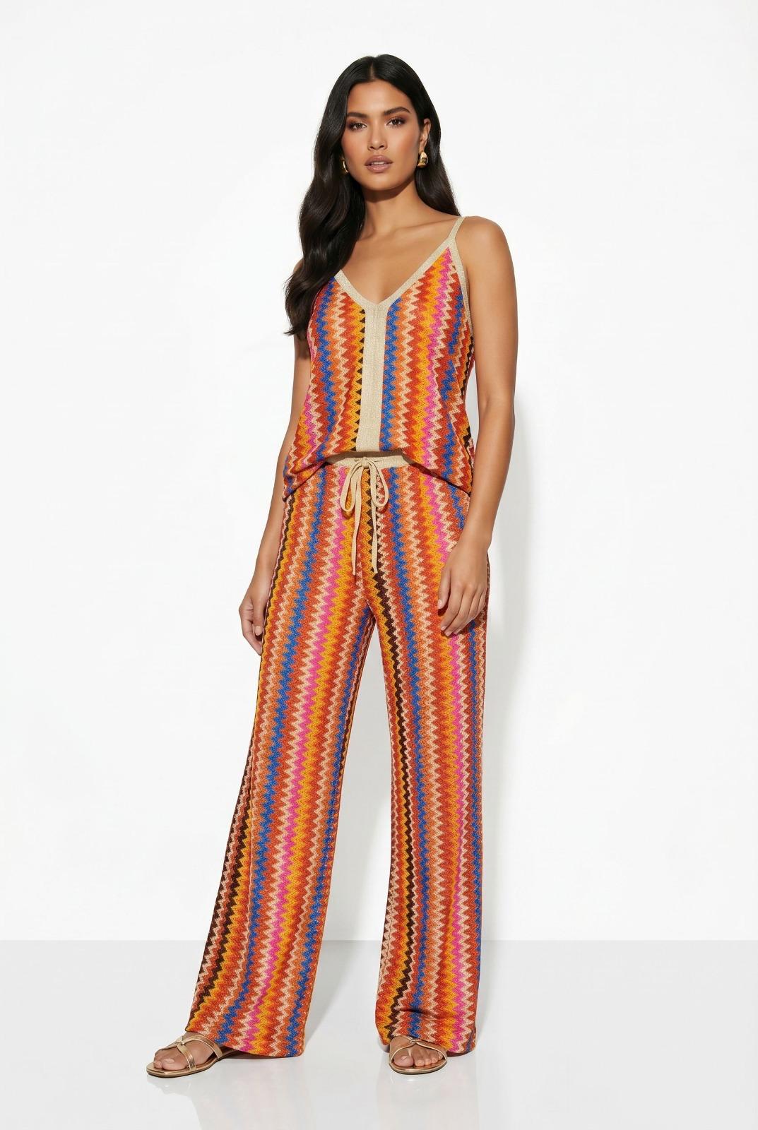 Two-Piece Missoni Vibes Suit Sunset