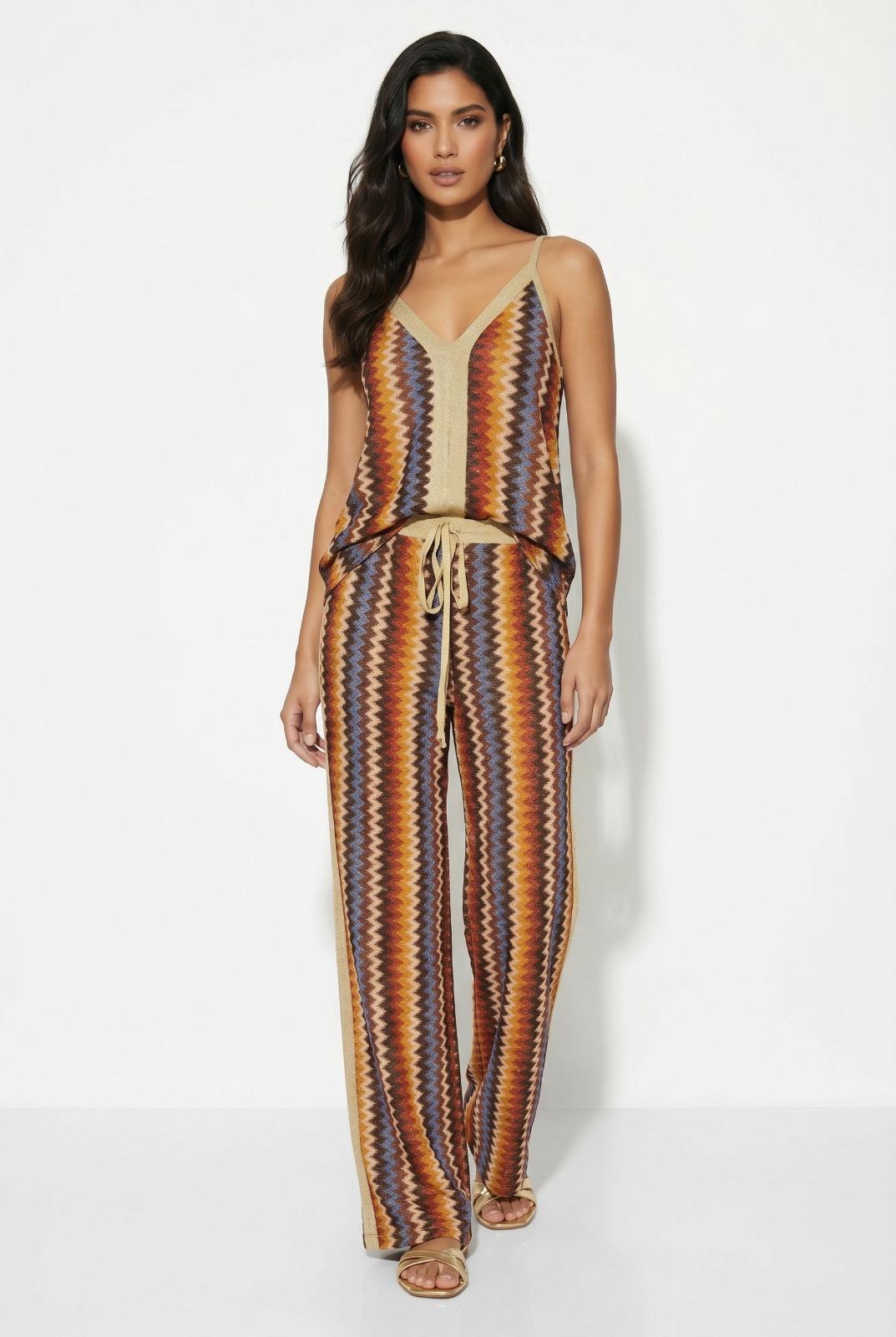 Two-Piece Missoni Vibes Suit Mocha
