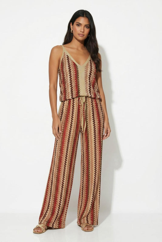Two-Piece Missoni Vibes Suit Terracotta