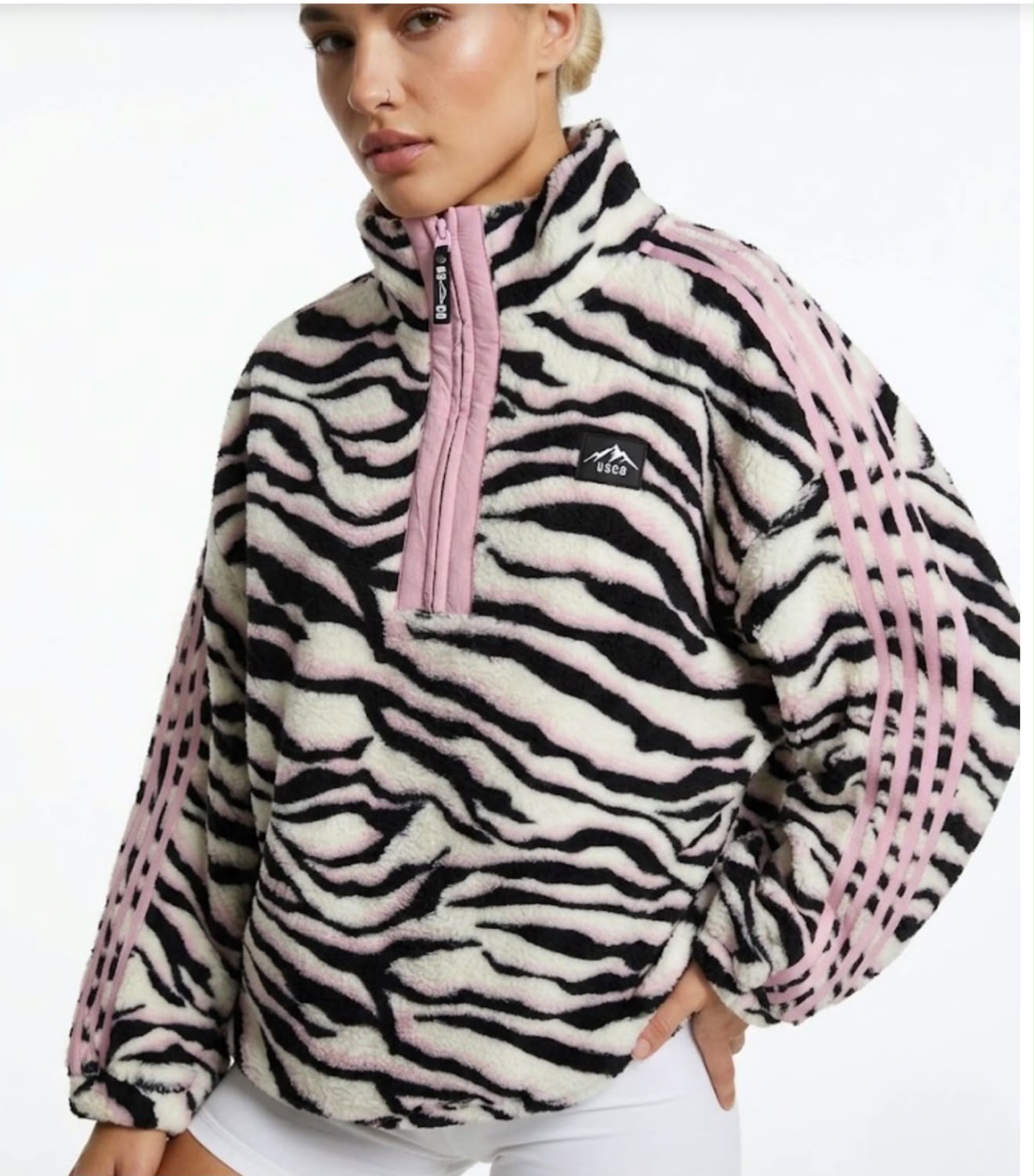 USCO Zebra Print Striped Fleece