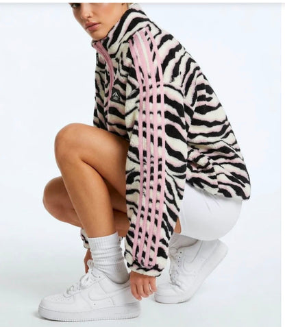 USCO Zebra Print Striped Fleece