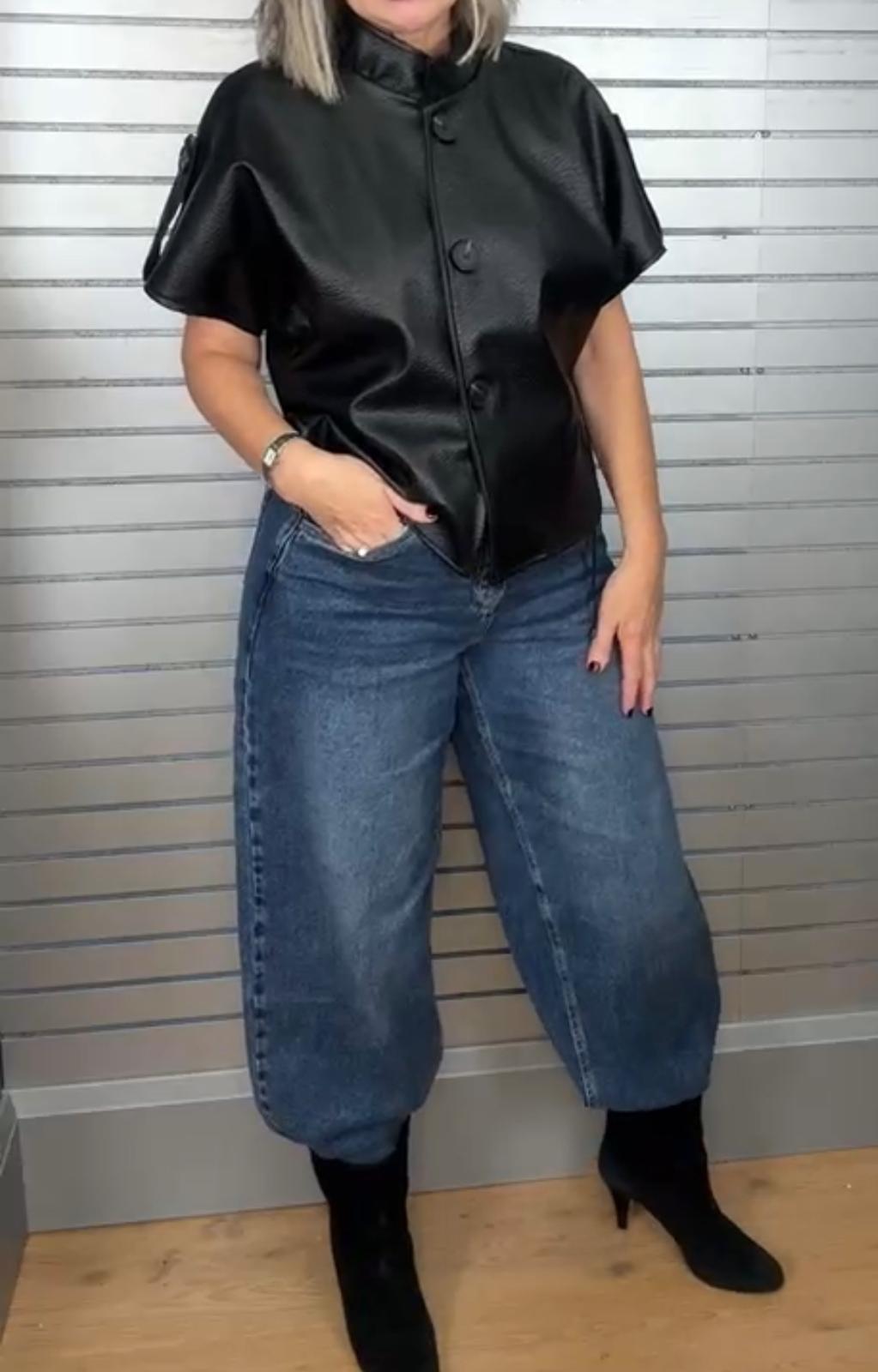 Leather Ette Short Sleeve Jacket