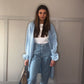 LARASFASHION BABY BLUE LONG CARDI