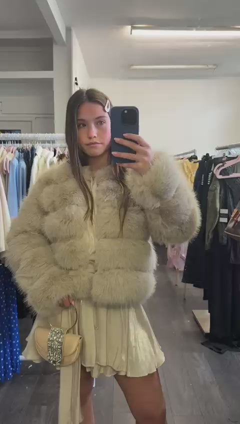 Fur Jacket Beige