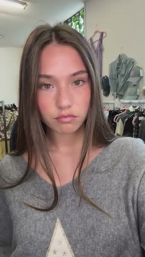 Grey Star Knitted Sweater