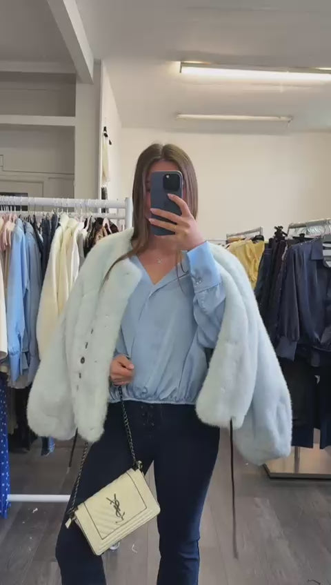 Blue Fur Jacket