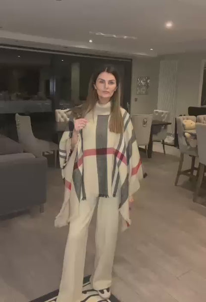 LARASFASHION BURB SOFT PONCHO