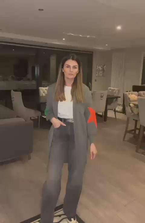LARASFASHION STAR CARDI GREY