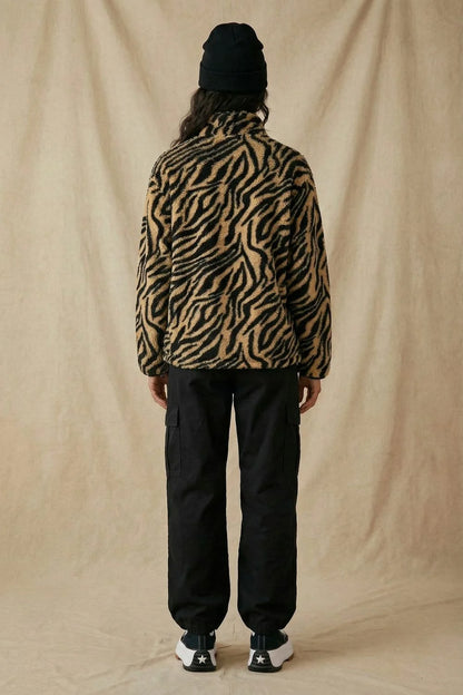 USCO Tiger Print Striped Fleece