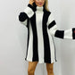 LARA STRIPE KNIT DRESS BLACK