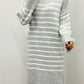 LARASFASHION GREY STRIPE JUMPER DRESS