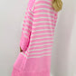 LARASFASHION PINK STRIPE JUMPER DRESS