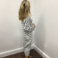 LARASFASHION GREY STRIPE JUMPER DRESS