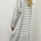 LARASFASHION GREY STRIPE JUMPER DRESS