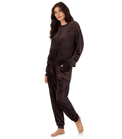 DKNY VELOUR LUXE TRACKSUIT JAVA