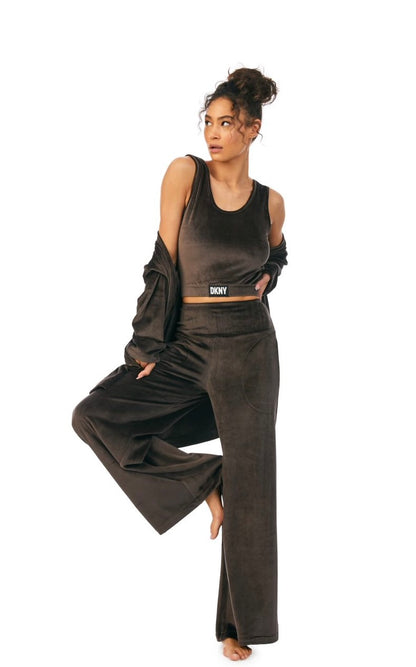 DKNY VELOUR LUXE 3 PIECE  JAVA SUIT