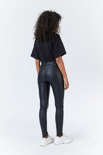 DR.DENIM PLENTY BLACK LEATHER